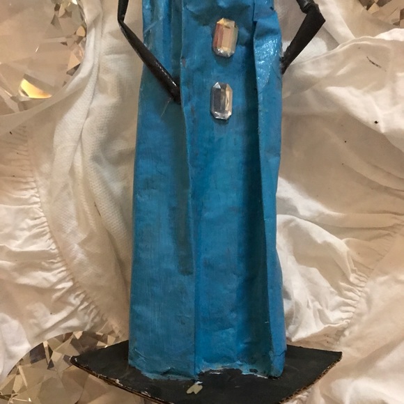 Exclusive Unique Handmade One of Kind Home Decor Bohemian Paper Collectible Doll - Picture 13 of 16